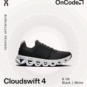 On Running Cloudswift 4 Women's Shoes - Black and White